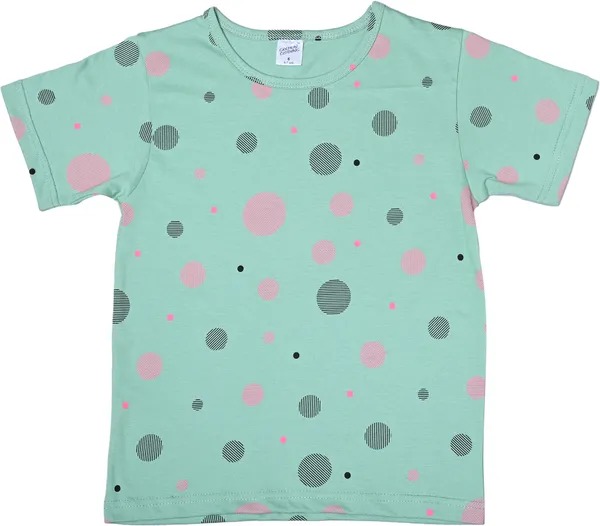 Green_Boys_&_Girls_Casual_T-Shirt_Shorts