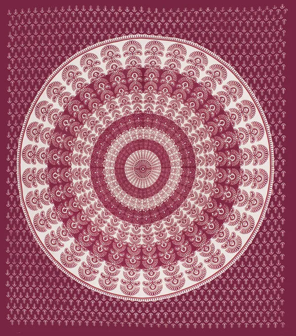 _Cotton_Double_Printed_Flat_Bedsheet__(Pack_of_1,_Mroon)