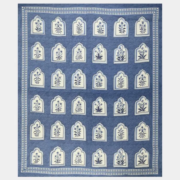 Cotton_Floral_Jaipuri_Printed_Double_Bedsheet_with_2_Pillow_Covers,_Blue
