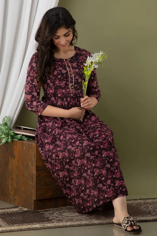 Cotton_Flower_Printed_Jamuni_Maternity_Kurti