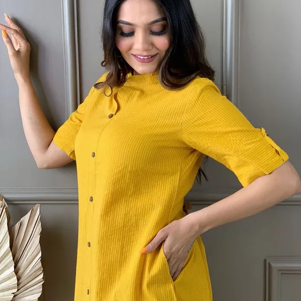 Yellow_Cotton_Kurti_&_Palazzo_Set_for_Festivals_and_Party