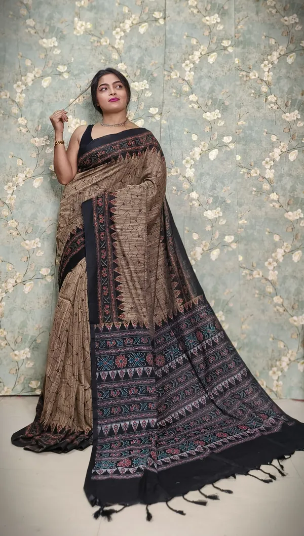 Multicolor_Cotton_Sambalpuri_Print_Saree_With_Blouse_Piece