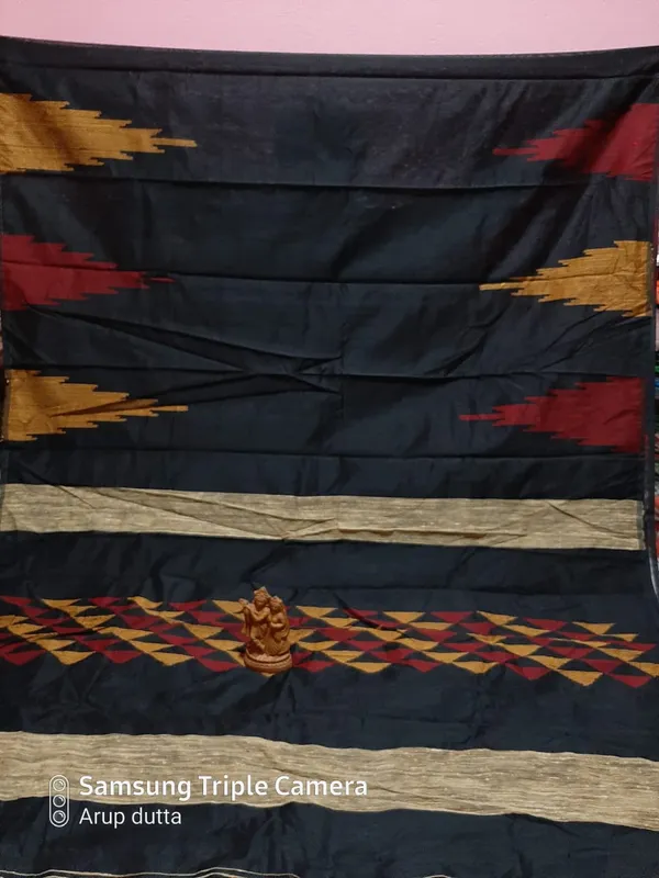 Black_Cotton_Silk_Handloom_Zari_Work_Saree