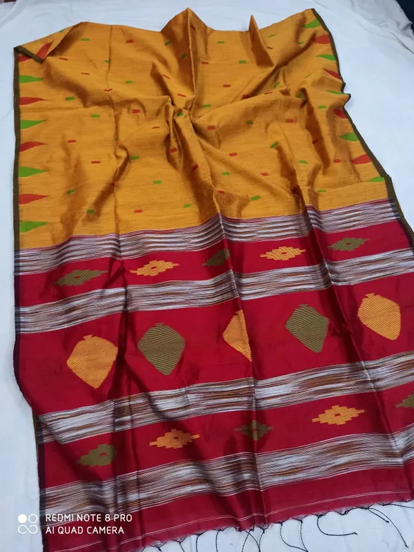 Yellow_Cotton_Silk_Handloom_Zari_Work_Saree