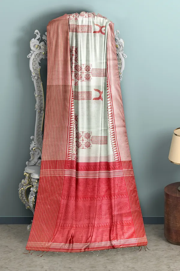 White_Cotton_Silk_Print_Handloom_Saree