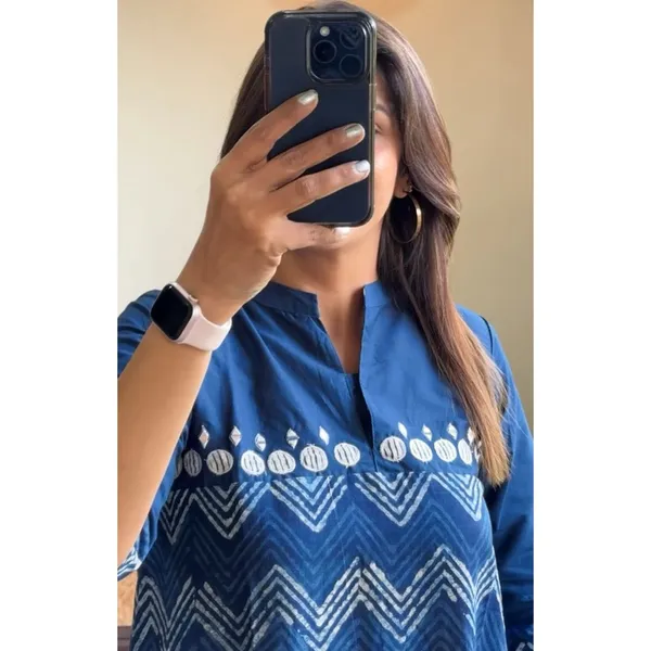 Royal_Blue_Cotton_Zig-Zag_Middi_Gown_Dress