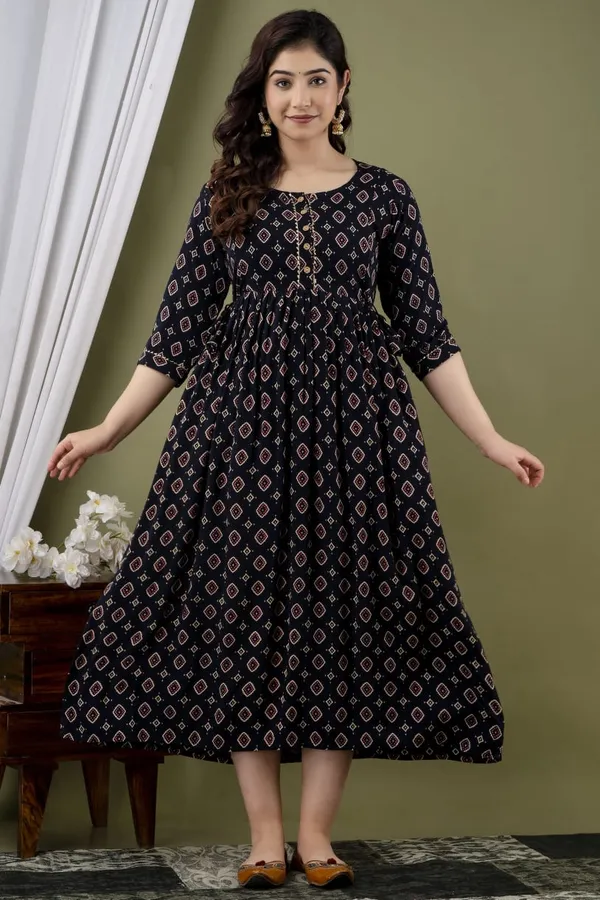 Black_Rayon_Maternity_And_Feeding_Kurti