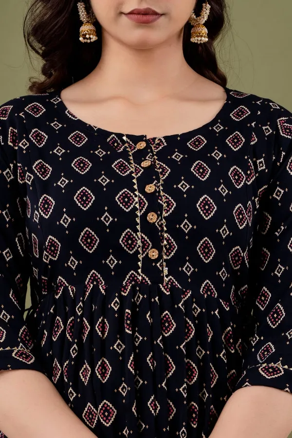 Black_Rayon_Maternity_And_Feeding_Kurti