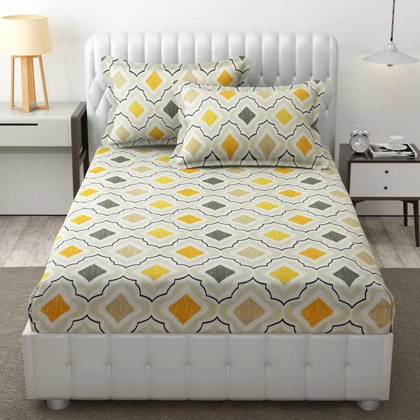 Cream_Burfi_Print_Mix_N_Match_Bedsheet_for_Double_Bed_90_x_90_Inch