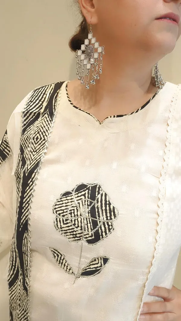 Cream_Cotton_Kurta_Pant_with_Dupatta