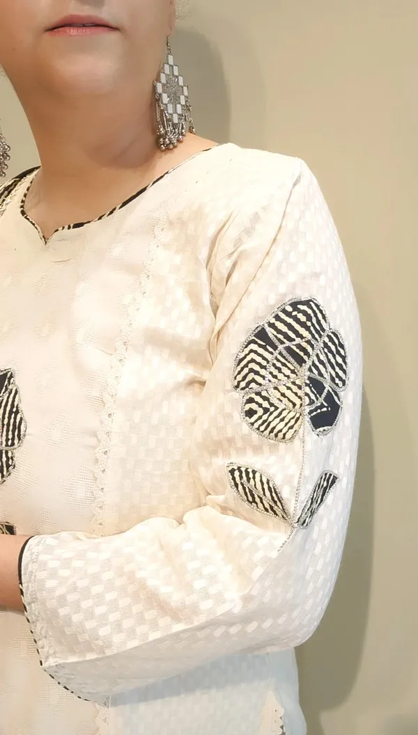 Cream_Cotton_Kurta_Pant_with_Dupatta