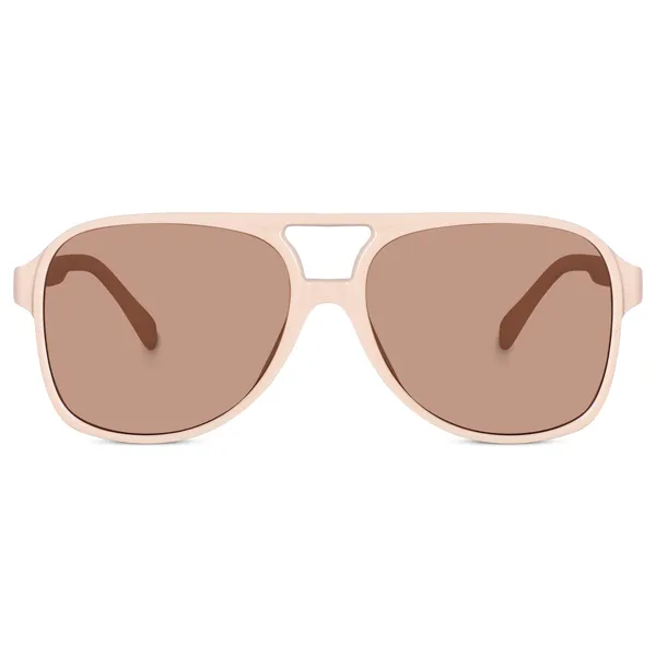 Cream_Large_Aviator_UV_Protected_Frame_Sunglasses_(N98061CR)_-_For_Unisex