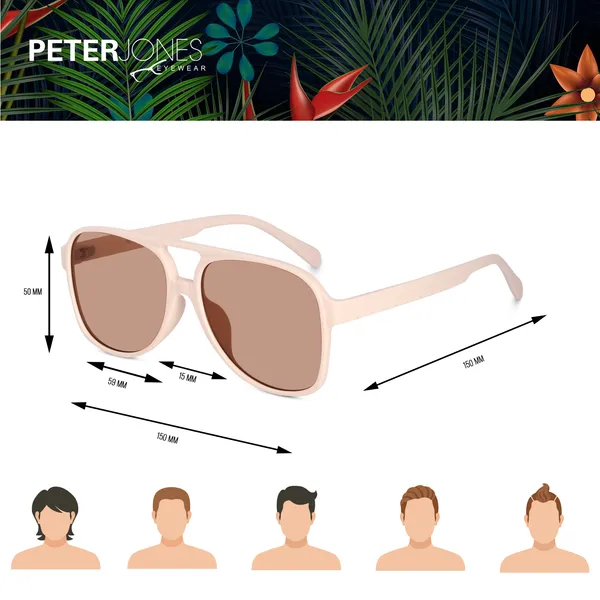 Cream_Large_Aviator_UV_Protected_Frame_Sunglasses_(N98061CR)_-_For_Unisex