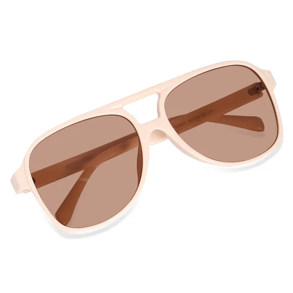 Cream_Large_Aviator_UV_Protected_Frame_Sunglasses_(N98061CR)_-_For_Unisex