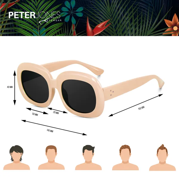 Cream_Oversized_Square_UV/UB_Protected_Sunglasses_-_For_Women_(3364CR)