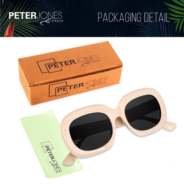 Cream_Oversized_Square_UV/UB_Protected_Sunglasses_-_For_Women_(3364CR)