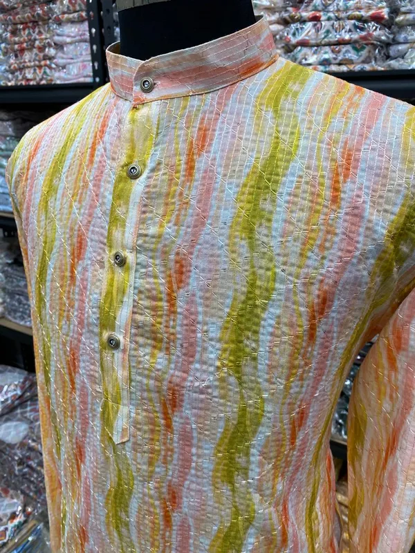 FOXDX_New_Super_Trending_Designer_Kurta_For_Men_With_Crochet_Sequence_Work_And_Digital_Print