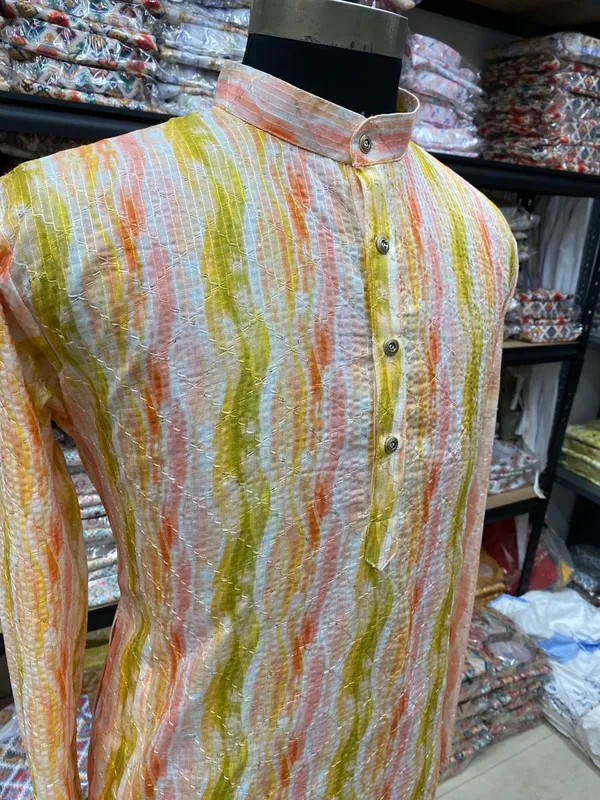 FOXDX_New_Super_Trending_Designer_Kurta_For_Men_With_Crochet_Sequence_Work_And_Digital_Print