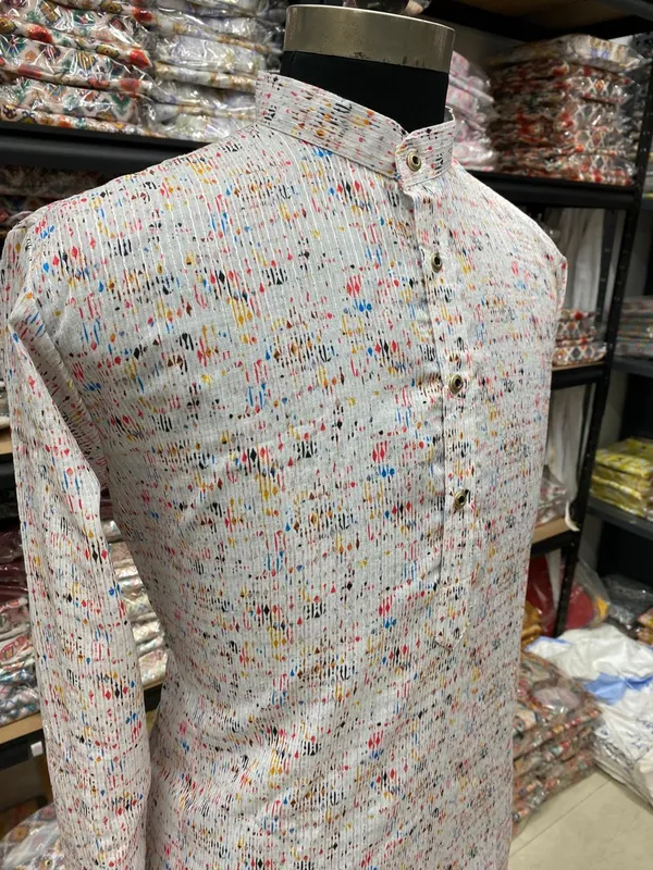 FOXDX_New_Super_Trending_Designer_Kurta_For_Men_With_Crochet_Sequence_Work_And_Digital_Print