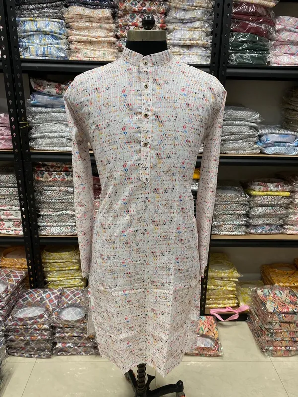 FOXDX_New_Super_Trending_Designer_Kurta_For_Men_With_Crochet_Sequence_Work_And_Digital_Print