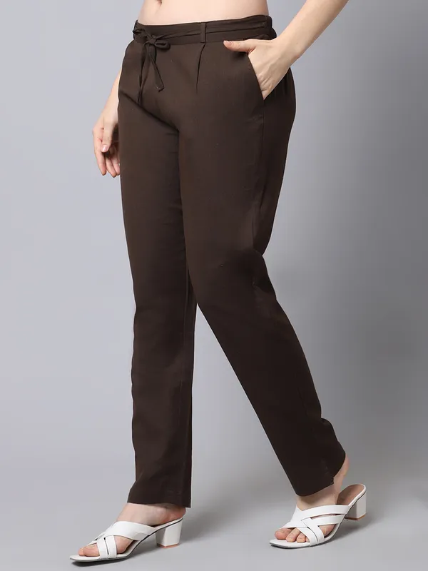 Brown_Pleat-front_Cigrette_Pants