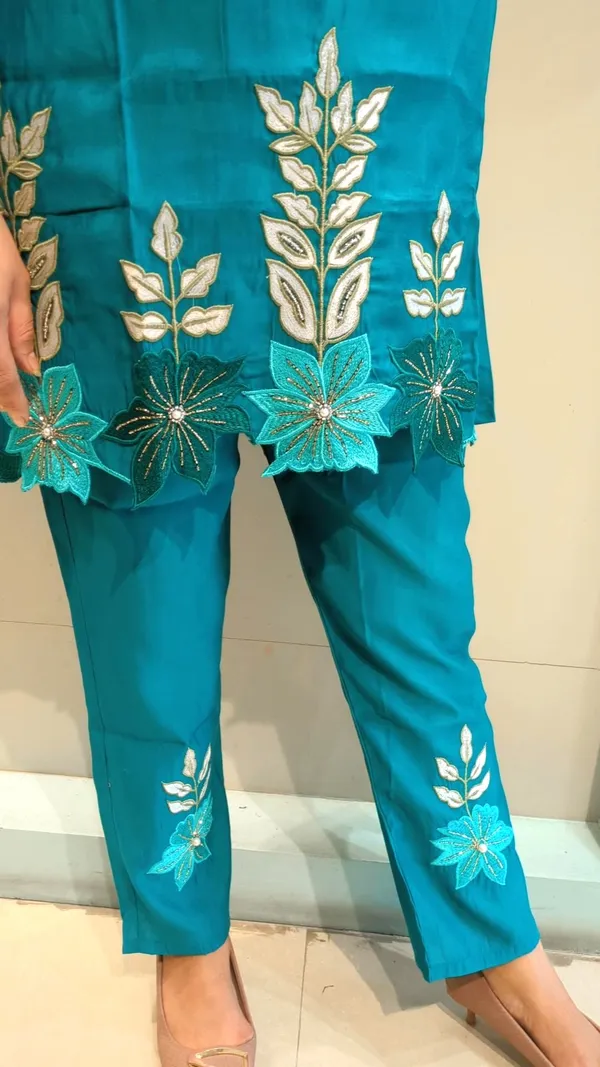 Cyan_Blue_Cut_Work_Co-ord_Set