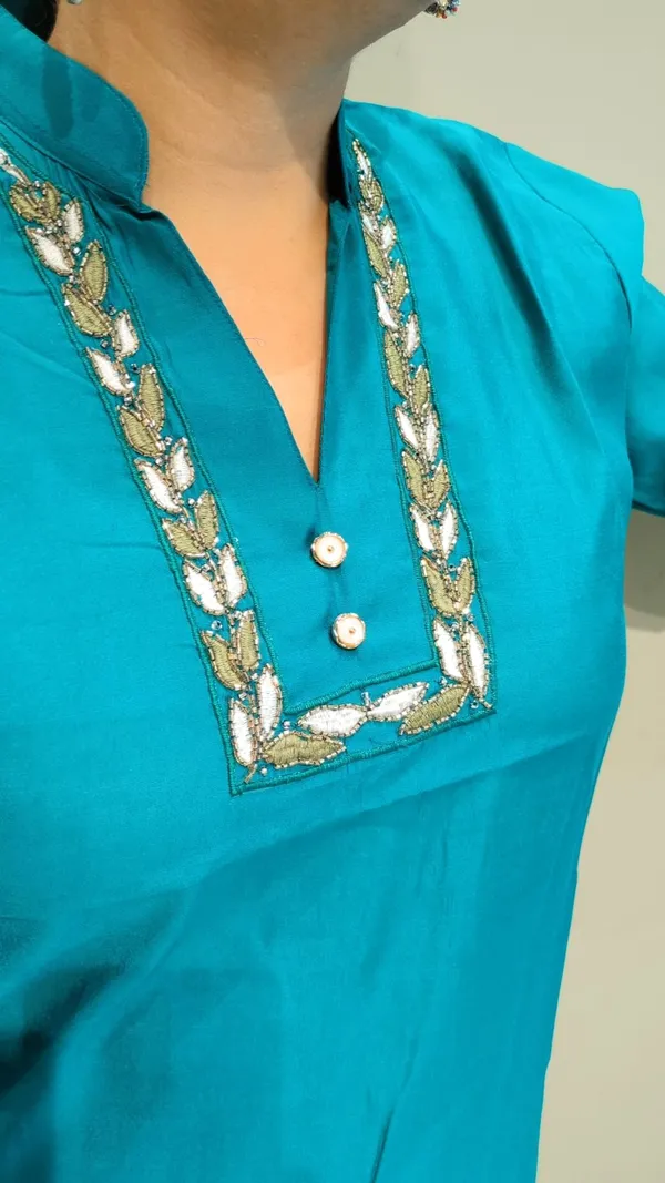 Cyan_Blue_Cut_Work_Co-ord_Set