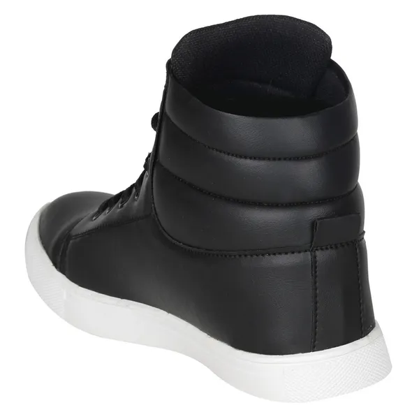 Black_Leatherette_And_Airmix_Lace_Ups_Sneakers_For_Men