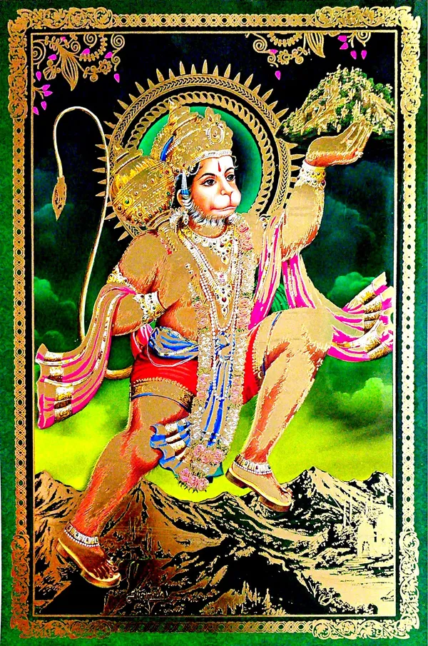 Photo_&_Frame_Hanuman_Ji___(_35_X_24.5_Cm_)