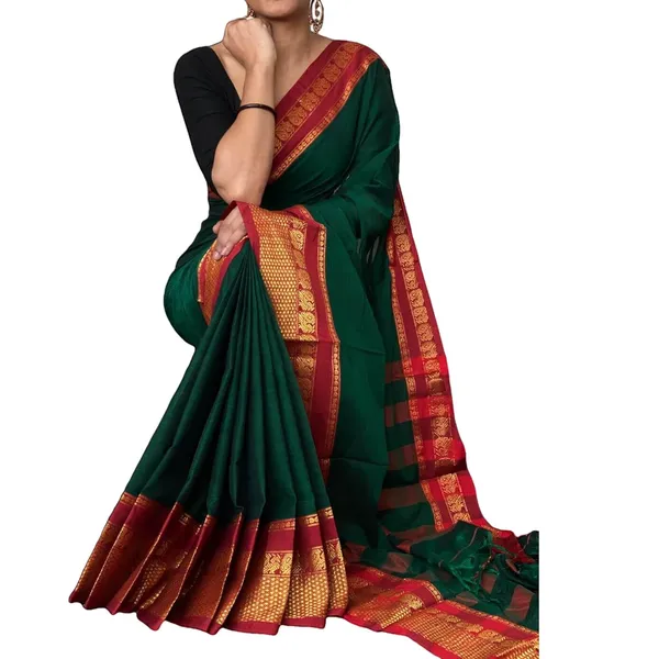 Narayanpet_Cotton_Saree_Running_Blouse_Piece_(Dt_Npgreen_Green)_For_Women