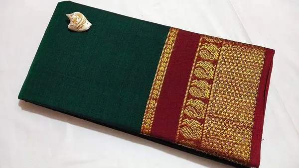 Narayanpet_Cotton_Saree_Running_Blouse_Piece_(Dt_Npgreen_Green)_For_Women