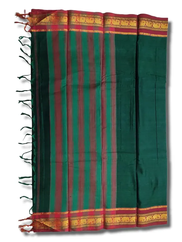 Narayanpet_Pure_Cotton_Saree_With_Running_Blouse_Piece_Single_Elephant_Border_For_Women