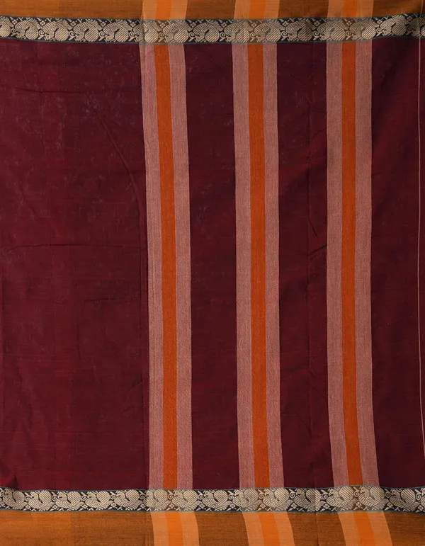 Pure_Handloom_Narayanpet_Cotton_Saree_With_Blouse_Piece_And_Tassels_Ends_From_The_Weavers_Of_Andhra_Pradesh_(Maroon+Free_Size)_For_Women