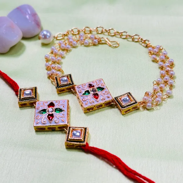 Dhivara_Designer_Bhaiya_Bhabhi_Rakhi_With_Roli_Chawal