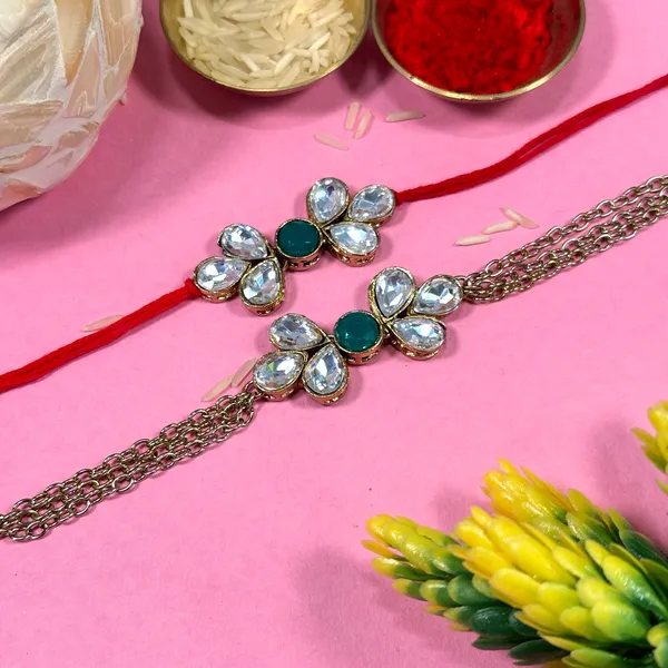 Dhivara_Designer_Bhaiya_Bhabhi_Rakhi_With_Roli_Chawal