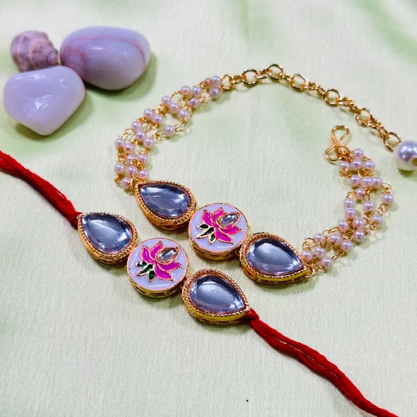 Dhivara_Designer_Bhaiya_Bhabhi_Rakhi_With_Roli_Chawal