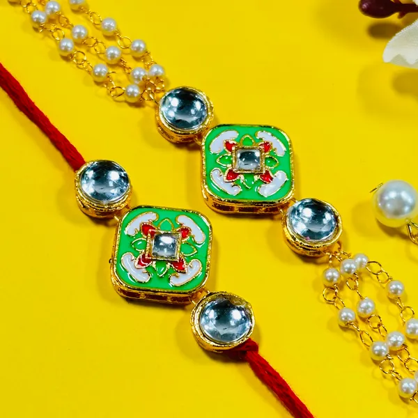 Dhivara_Designer_Bhaiya_Bhabhi_Rakhi_With_Roli_Chawal