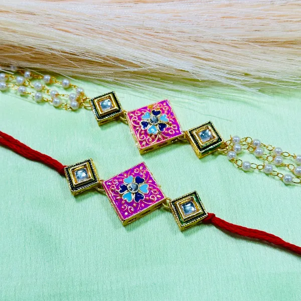 Dhivara_Designer_Bhaiya_Bhabhi_Rakhi_With_Roli_Chawal