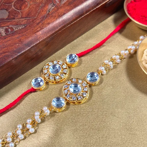 Dhivara_Designer_Bhaiya_Bhabhi_Rakhi_With_Roli_Chawal