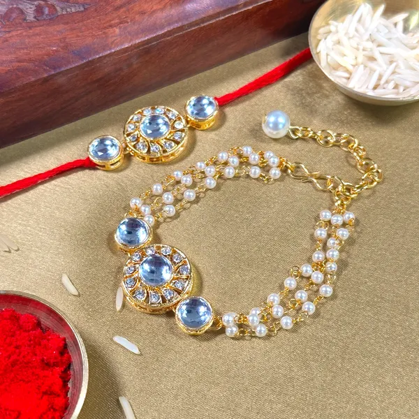 Dhivara_Designer_Bhaiya_Bhabhi_Rakhi_With_Roli_Chawal