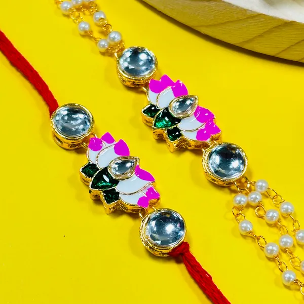 Dhivara_Designer_Bhaiya_Bhabhi_Rakhi_With_Roli_Chawal