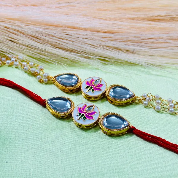 Dhivara_Designer_Bhaiya_Bhabhi_Rakhi_With_Roli_Chawal