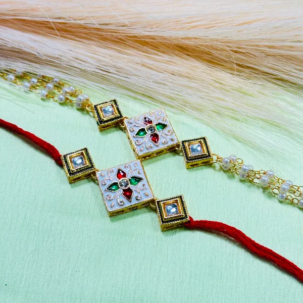 Dhivara_Designer_Bhaiya_Bhabhi_Rakhi_With_Roli_Chawal