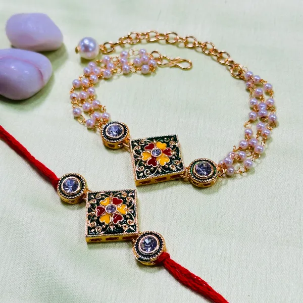 Dhivara_Designer_Bhaiya_Bhabhi_Rakhi_With_Roli_Chawal