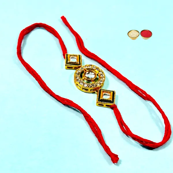 Dhivara_Designer_Bhaiya_Rakhi_With_Roli_Chawal