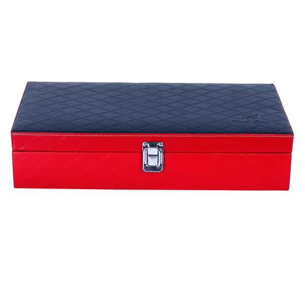 Watch_Box_Organizer_Holder_Jewelry_Accessories_Display_Storage_Case_Watch_Organiser_Collection_Box_12_Slots_In_PU_Leather_For_Men_Women_Barfi_Black_Red_Color