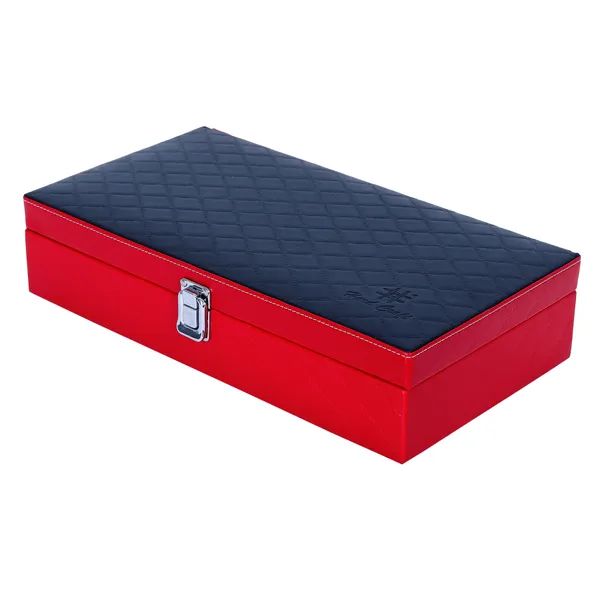 Watch_Box_Organizer_Holder_Jewelry_Accessories_Display_Storage_Case_Watch_Organiser_Collection_Box_12_Slots_In_PU_Leather_For_Men_Women_Barfi_Black_Red_Color
