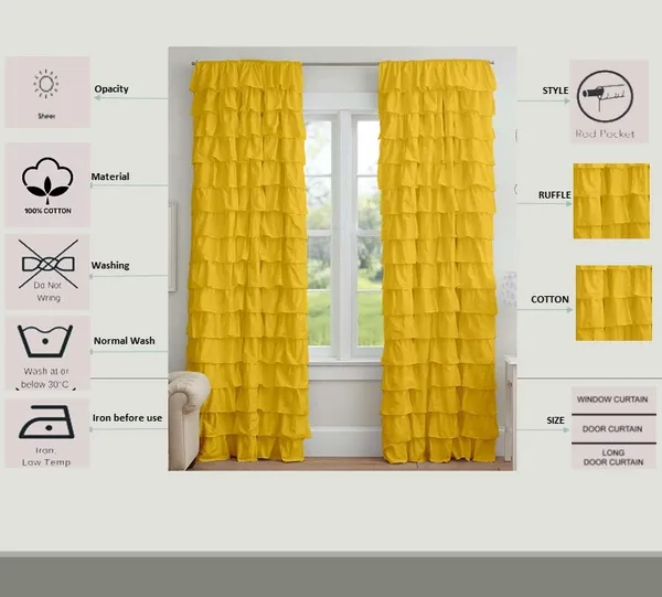 Pack_of_2_Cotton_Yellow_Ultimate_Ruffle_Rod_Pocket_Curtain_Set_for_Window_and_Door