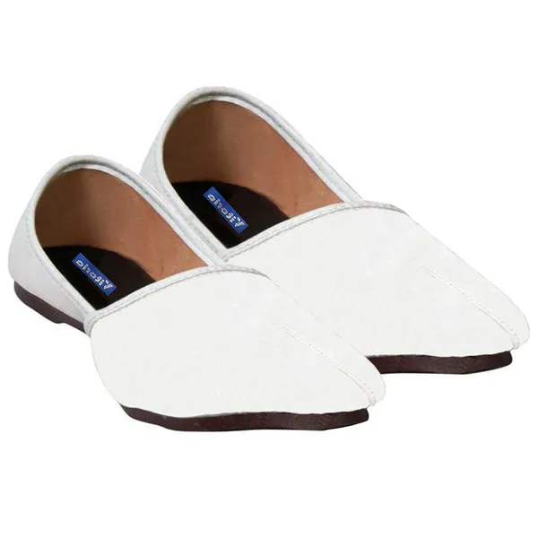 White_&_Brown_PU_Premium_Jutis_Shoe_For_Men