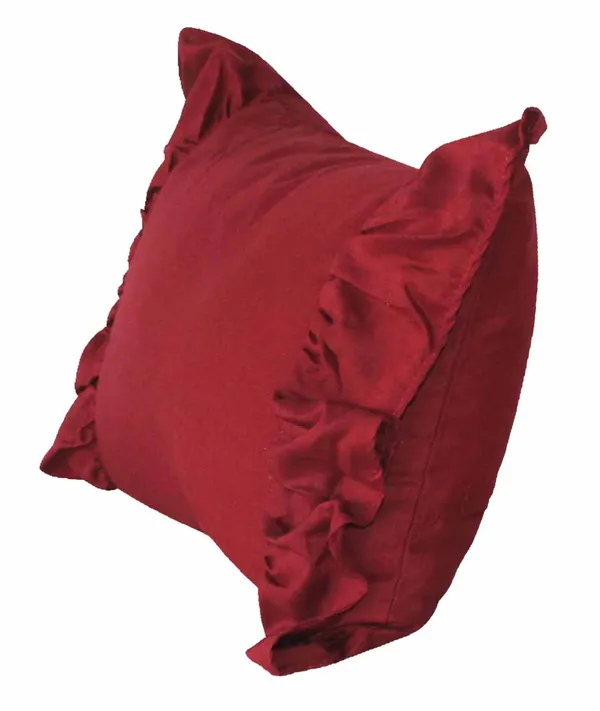 Pack_of_2_Piece_Cotton_Maroon_Ruffle_Lover_Collection_Cushion_&_Pillow_Cover_For_Living_Room_and_Bedroom